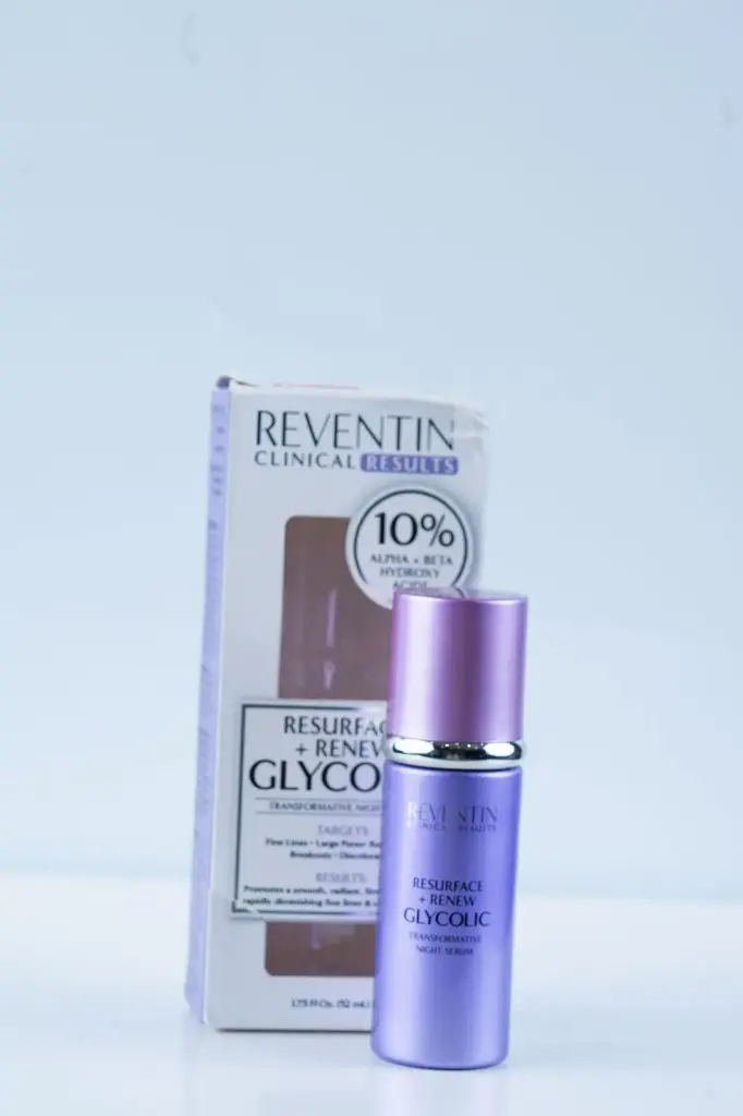 REVENTIN CLINICAL RESULT GLYCOLIC  10% Alpha + Beta Hydroxy Acids Glycolic Transformative Night Serum